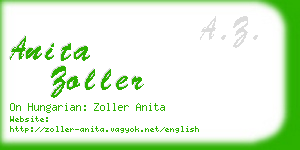 anita zoller business card